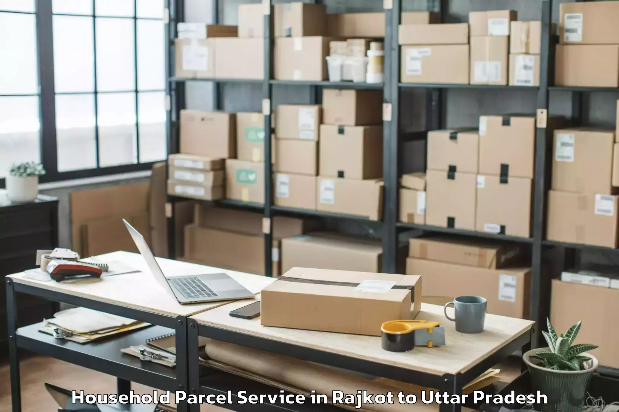 Get Rajkot to Tundla Household Parcel